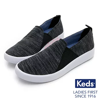 【Keds】STUDIO 輕量彈力拼接休閒便鞋US8黑色