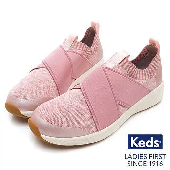 【Keds】Studio 完美包覆輕量休閒鞋US6淺粉