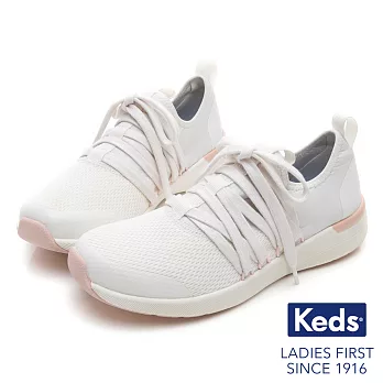 【Keds】Studio 完美包覆綁帶輕量休閒鞋US8白色