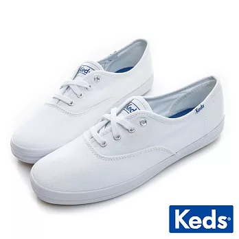 【Keds】品牌經典綁帶休閒鞋US8白色