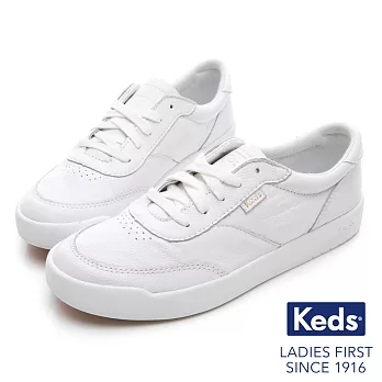 【Keds】MATCH PIONT 經典復刻皮革休閒鞋US7白色