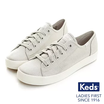 【Keds】KICKSTART 金屬炫色綁帶休閒鞋US7.5金屬灰