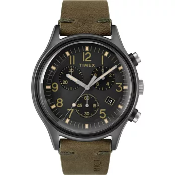 【TIMEX】 天美時 MK1 Chrono系列 三眼計時潮流軍錶 (黑/橄欖綠 TXTW2R96600)