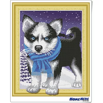 [HOMEHERE] DIY鑽石畫／3D立體藝術 哈士奇（全新升級版）