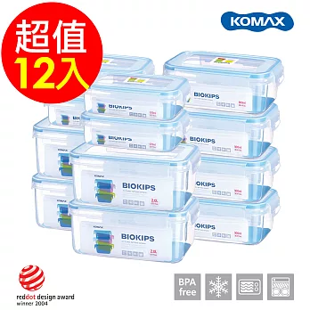 【韓國KOMAX】BIOKIPS PP保鮮盒12件組  (670mlX4、900mlX4、2000mlX4)