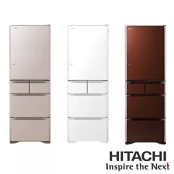 HITACHI 日立501公升變頻五門電冰箱-RG500GJ琉璃金