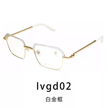 【Front 光學眼鏡】GM3106-Ivgd02白金框#簡約方框光學眼鏡