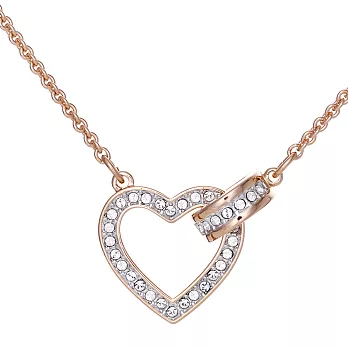 奧地利SWAROVSKI LOVELY 玫瑰金水晶項鍊