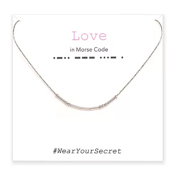 【 beq Pettina 】 紐約時尚品牌 Morse Code 摩斯密碼銀鍊項鍊 – Love 愛 Wear Your Secret