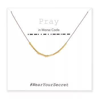 【 beq Pettina 】 紐約時尚品牌 Morse Code 摩斯密碼手鍊 – Pray 祈禱 Wear Your Secret