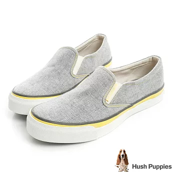 Hush Puppies 羊毛氈咖啡紗中性懶人鞋US5.5灰色