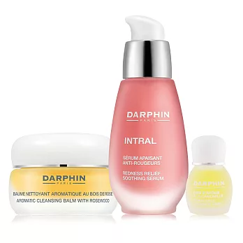 Darphin 朵法 口碑明星經典組[花梨木潔面膏40ml+全效舒緩精華液30ml+甘菊精露4ml]-公司貨