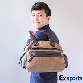 Ex-Sports亞克仕 側背包旅行袋-尚型男咖啡
