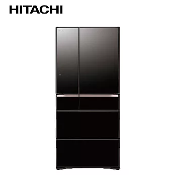 ［HITACHI 日立家電］676L日本原裝變頻六門冰箱 琉璃黑 RG680GJ-XK