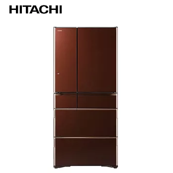 ［HITACHI 日立家電］676L日本原裝變頻六門冰箱 琉璃棕 RG680GJ-XT