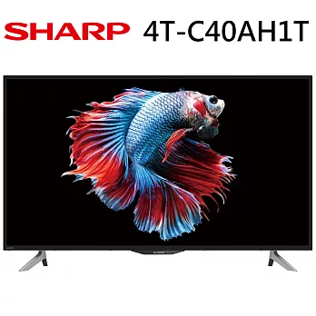 SHARP夏普 40吋4K HDR智慧連網液晶顯示器+視訊盒(4T-C40AH1T)＊送台灣三洋8公升電烤箱+HDMI線