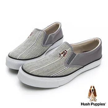 Hush Puppies 極簡民族風咖啡紗懶人便鞋US5灰色