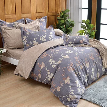 義大利La Belle《和風序語》加大四件式防蹣抗菌吸濕排汗兩用被床包組