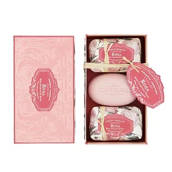 【U】CASTELBEL - 純真系列 150g香氛皂禮盒(3入/組﹐7款可選) - 玫瑰