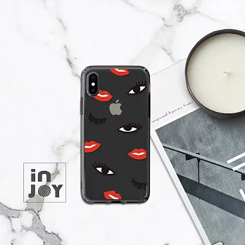 INJOYmall for iPhone XS Look me紅唇女孩透明 防摔手機殼 保護殼