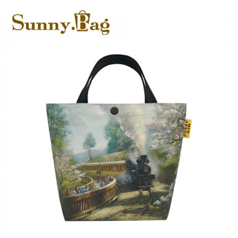 Sunny Bag - 火車頭顏坊-托特包-阿里山櫻花鐵道