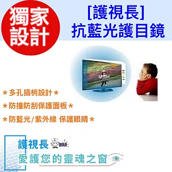 降低藍光傷害、阻絕紫外線!護視長抗藍光護目鏡-20寸抗藍光液晶螢幕護目鏡(鏡面合身款)-適用飛利浦 206V6QSBA / 206V6QSB6