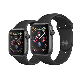 Apple Watch Series4 40mm GPS版太空灰鋁金屬錶殼配黑色運動錶帶(MU662TA/A)