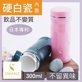 SWANZ 陶瓷曲線杯(2色)- 300ml-雙件優惠組(日本專利/品質保證) -藍色+藍色