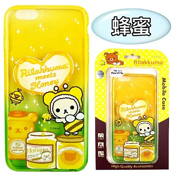 Rilakkuma 拉拉熊 iPhone 6S Plus /6Plus 彩繪漸層保護軟套蜂蜜