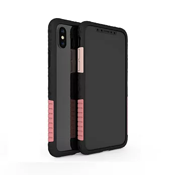 TELEPHANT太樂芬NMDer抗污防摔 iPhone XS Max 手機殼黑框玫瑰