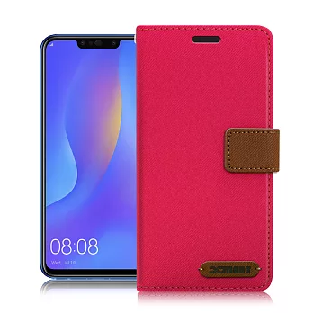 Xmart for 華為 HUAWEI Nova 3i 度假浪漫風支架皮套 女王桃