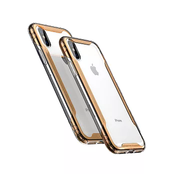 Baseus for iPhone Xs Max 軍規四角防護氣囊保護殼 金
