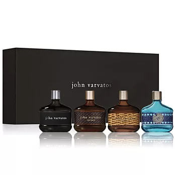 John Varvatos 工匠系列小香禮盒(淡香水15ml*4)[經典同名+復古典藏+工匠藤編+工匠blu]-公司貨