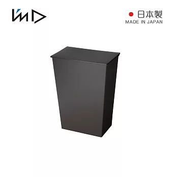 【日本岩谷Iwatani】寬型可分類掀蓋式垃圾桶(附輪)-36L -黑