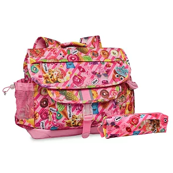 美國【Bixbee】彩印系列- [粉粉甜想超值組]大童輕量舒壓背/書包+筆袋