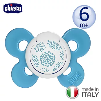 chicco-舒適哺乳-機能型矽膠安撫奶嘴1入-中 (春漾藍)