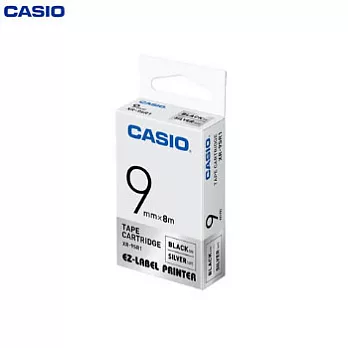 CASIO標籤機色帶9mm銀底黑字