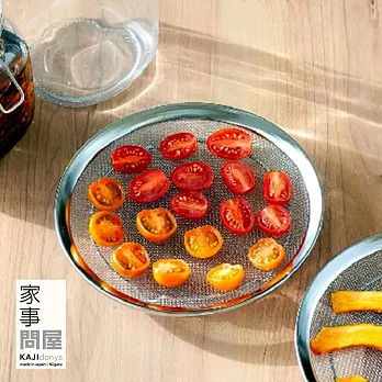 【家事問屋】日本製304不鏽鋼備料/茶托/盛盤用圓型料理濾網19cm(原廠公司貨) 盛盤用圓型料理濾網(19cm)