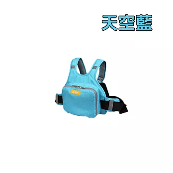 透氣反光兒童機車安全帶 天空藍