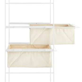 [MUJI無印良品]SUS追加帆布籃/亮面淺灰/ 84