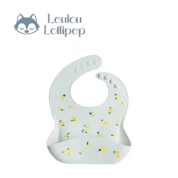 Loulou Lollipop 寬口袋立體矽膠圍兜-  清新檸檬