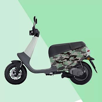 gogoro 防刮車套-iD112 迷彩綠Ai1