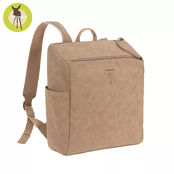 德國LASSIG-純色質感皮革後背媽媽包 -奶茶駝