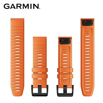 【GARMIN】QUICKFIT 22mm 矽膠錶帶亮眼橘