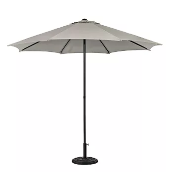 樂生活 戶外大型防潑水防風折疊傘9尺-不含傘座 灰色