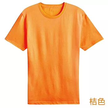 【男人幫】T0360＊ 100%純棉【180克320碼圓領短袖素面T恤】大量供應代印刷刺鏽 2XL 桔色
