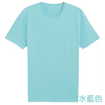 【男人幫】T0360＊ 100%純棉【180克320碼圓領短袖素面T恤】大量供應代印刷刺鏽 L 水藍色
