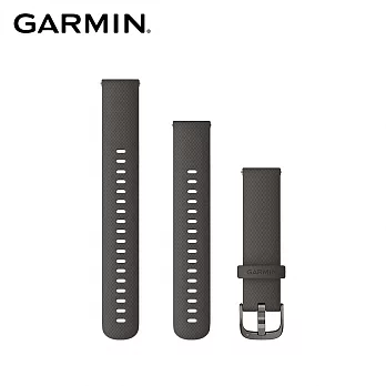 GARMIN VEUN 2/2S 替換錶帶  18mm,石墨灰矽膠錶帶