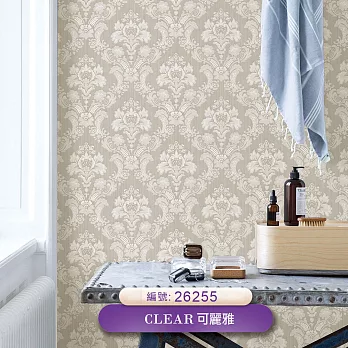台製 可麗雅Cear 環保無毒 防燃耐熱 53X1000cm 壁紙1卷(5色選） 26255
