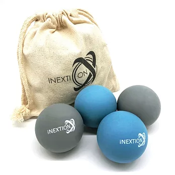 【INEXTION】Therapy Balls 筋膜按摩療癒球(4入) - 淺藍+天灰 台灣製
